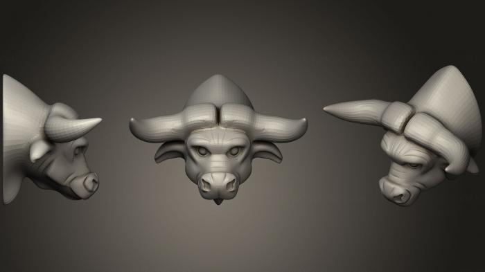 Masks and muzzles of animals (MSKJ_0164) 3D model for CNC machine